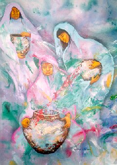 The Harvest, $ 900, 
40" X 32", acrylic on paper