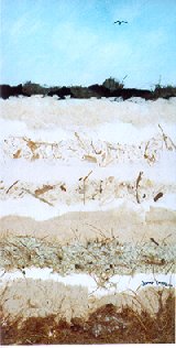 Winter Prairie #2, $ 195, 
22" X 15", acrylic collage on paper