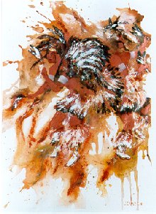 The Dancers, $ 495, 
30" X 24", acrylic on paper